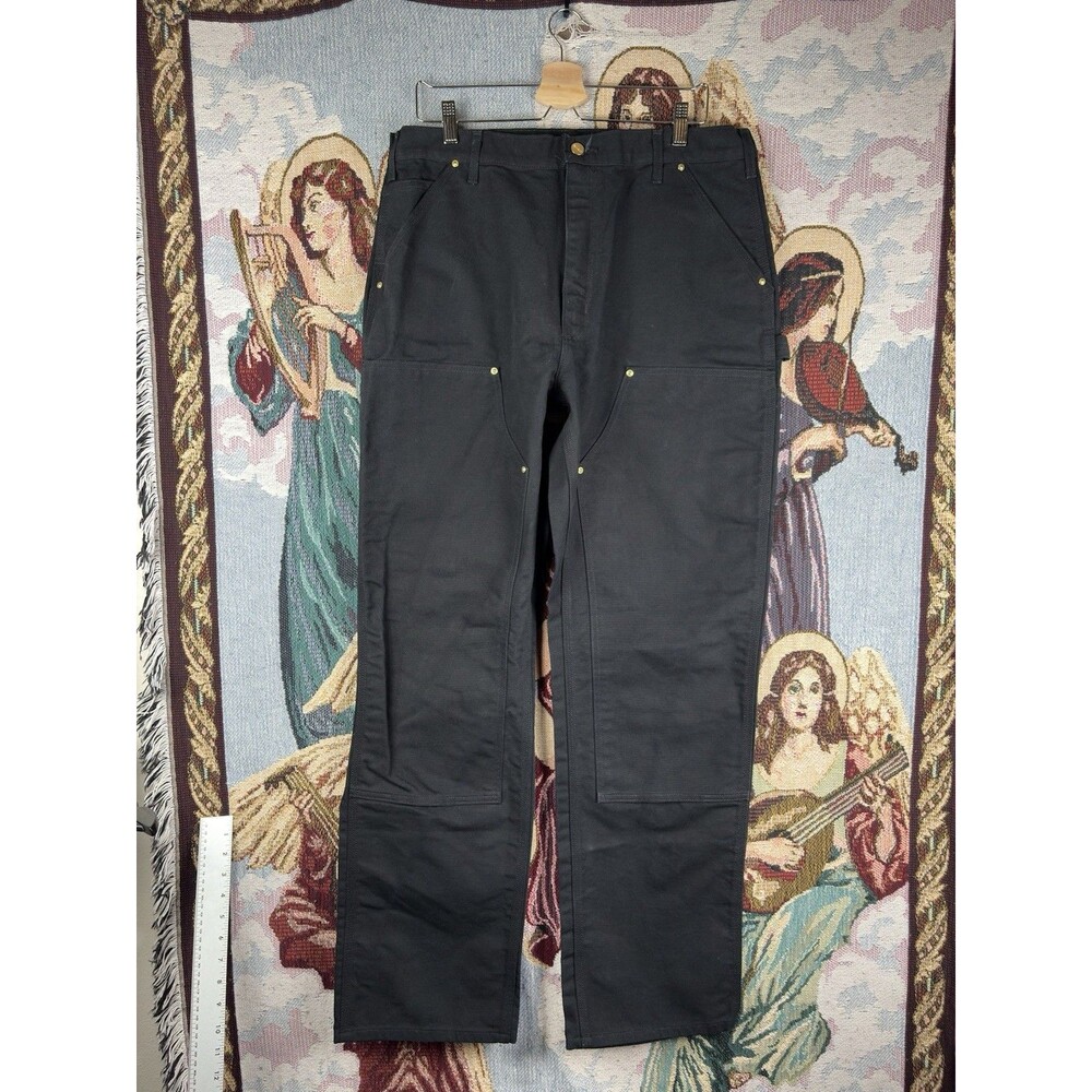Carhartt Union USA Double Knee Pants B01 BLK Black 36x34 Loose Original Fit